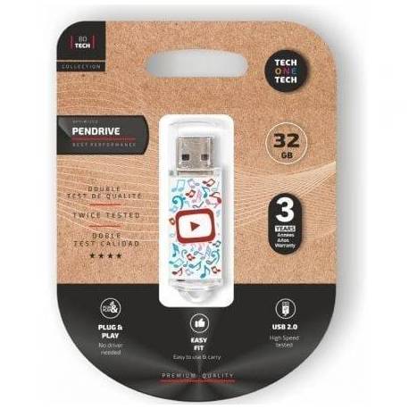 PENDRIVE 32GB TECH ONE TECH VIDEO DREAM USB 2.0