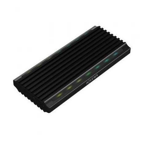 CAJA EXTERNA PARA DISCO SSD M.2 SATA/NVME AISENS ASM2-RGB012B/ USB 3.2/ SIN TORNILLOS