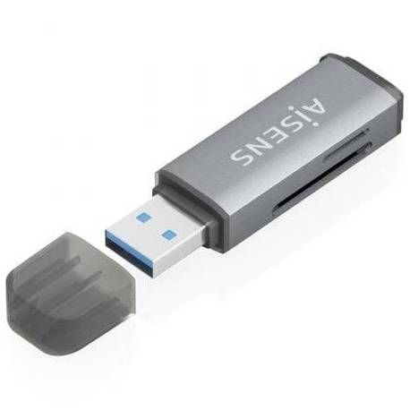 LECTOR DE TARJETAS EXTERNO AISENS ASCR-2A09-GR/ USB 3.1