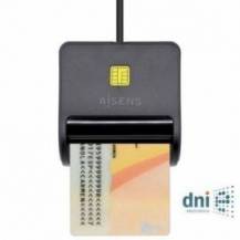 LECTOR DE DNI AISENS ASCR-SN01-BK/ USB 2.0/ NEGRO