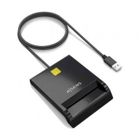 LECTOR DE DNI Y TARJETAS AISENS ASCR-SN06-BK/ USB 2.0/ NEGRO