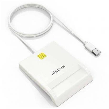 LECTOR DE DNI Y TARJETAS AISENS ASCR-SN07-W/ USB 2.0/ BLANCO