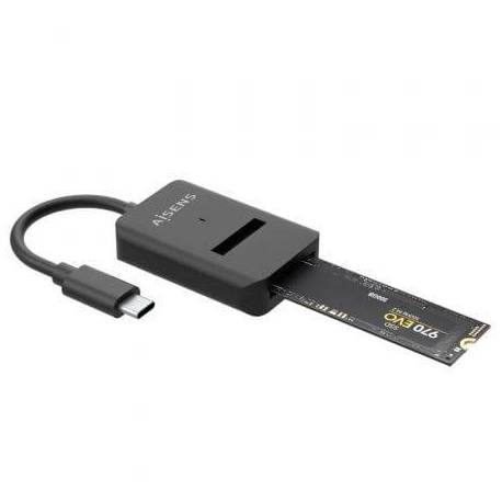 DOCK USB TIPO-C PARA SSD M2 SATA/NVME AISENS ASUC-M2D011-BK/ NEGRO