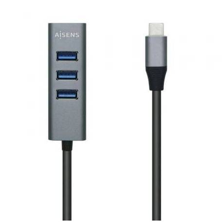 HUB USB TIPO-C AISENS A109-0508/ 4XUSB/ GRIS