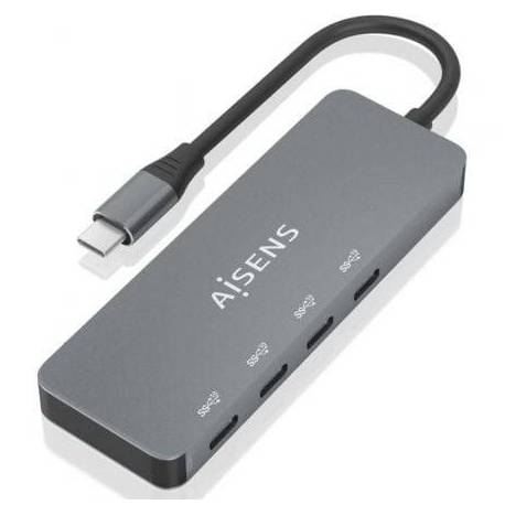 HUB USB TIPO-C AISENS A109-0695/ 4XUSB TIPO-C/ GRIS