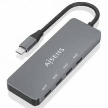 HUB USB TIPO-C AISENS A109-0695/ 4XUSB TIPO-C/ GRIS