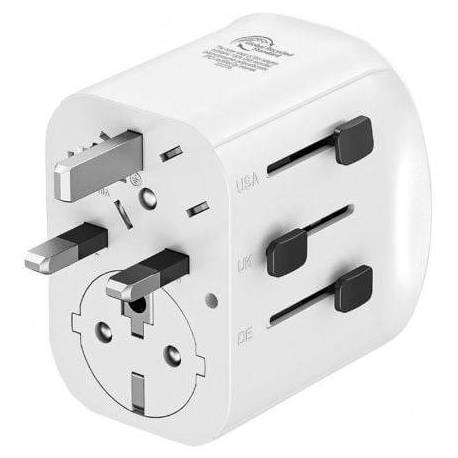 CARGADOR DE PARED UNIVERSAL MUVIT FOR CHANGE MCADP0006/ TOMA DE CORRIENTE UNIVERSAL/ 1XUSB TIPO-C/ 2XUSB/ 15W