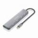 HUB USB TIPO-C AISENS A109-0857/ 3XUSB/ 1XUSB TIPO-C/ 1XUSB TIPO-C PD/ GRIS