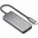 HUB USB TIPO-C AISENS A109-0946/ 2XUSB/ 2XUSB TIPO-C/ 1XUSB TIPO-C PD/ GRIS