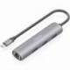 HUB USB TIPO-C AISENS ASUC-4P038-GR/ 3XUSB/ 1XRJ45/ GRIS
