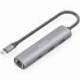 HUB USB TIPO-C AISENS ASUC-4P039-GR/ 1XUSB TIPO-C/ 2XUSB/ 1XRJ45/ GRIS
