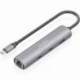 HUB USB TIPO-C AISENS ASUC-4P040-GR/ 2XUSB TIPO-C/ 1XUSB/ 1XRJ45/ GRIS