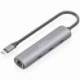 HUB USB TIPO-C AISENS ASUC-4P041-GR/ 3XUSB TIPO-C/ 1XRJ45/ GRIS