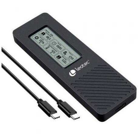 CAJA EXTERNA PARA DISCO SSD M.2 NVME LEOTEC LEM2EXT01/ USB 3.2/ CON PANTALLA LCD