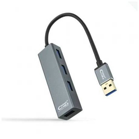 HUB USB 3.0 NANOCABLE 10.16.4402/ 4XUSB/ GRIS