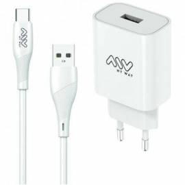 CARGADOR DE PARED MYWAY MYWEPAK0002/ 1XUSB + CABLE USB TIPO-C/ 15W