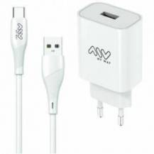 CARGADOR DE PARED MYWAY MYWEPAK0002/ 1XUSB + CABLE USB TIPO-C/ 15W