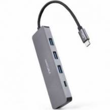 HUB USB TIPO-C NANOCABLE 10.16.4409/ 3XUSB/ 1XUSB TIPO-C/ GRIS