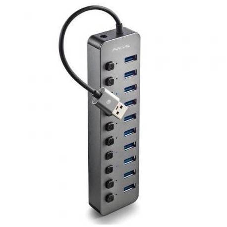 HUB USB NGS IHUB10/ 10XUSB 3.0/ GRIS