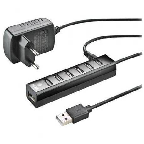 HUB USB 2.0 CON ALIMENTACIÓN EXTERNA NGS IHUB7 TINY/ 7XUSB