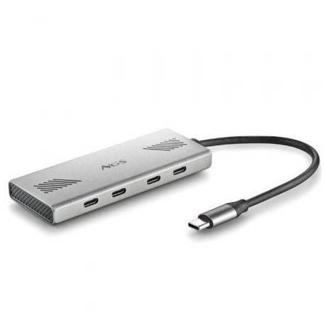HUB USB TIPO-C NGS WONDER4-C/ 4XUSB TIPO-C/ GRIS