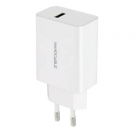 CARGADOR DE PARED NANOCABLE 10.10.2003/ 1XUSB/ 10W/ BLANCO