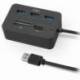 HUB USB 3.0 NOX READER ONE/ 3XUSB/ 1X LECTOR DE TARJETAS