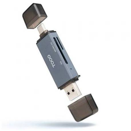 LECTOR DE TARJETAS EXTERNO TOOQ TQR-3001G/ USB 3.0 Y USB TIPO-C
