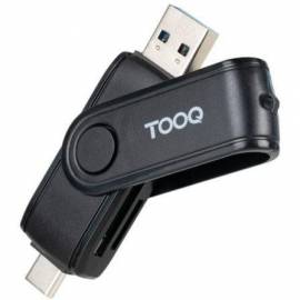 LECTOR DE TARJETAS EXTERNO TOOQ TQR-3003B/ USB 2.0 Y USB TIPO-C