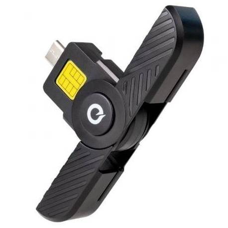 LECTOR DE DNI Y TARJETAS TOOQ TQR-3011B/ USB TIPO-C/ NEGRO