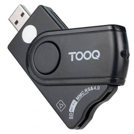 LECTOR DE DNI, TARJETAS INTELIGENTES, SD Y MICROSD TOOQ TQR-3012B/ USB 2.0/ NEGRO
