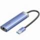 HUB USB 3.0 VENTION TGFSB/ 3XUSB/ 1XRJ45/ 1XUSB TIPO-C PD/ AZUL