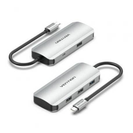 HUB USB TIPO-C VENTION TNAHB/ 4XUSB/ 1XMICROUSB PD