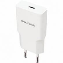 CARGADOR DE PARED NANOCABLE 10.10.2021/ 1XUSB TIPO-C/ 20W/ BLANCO