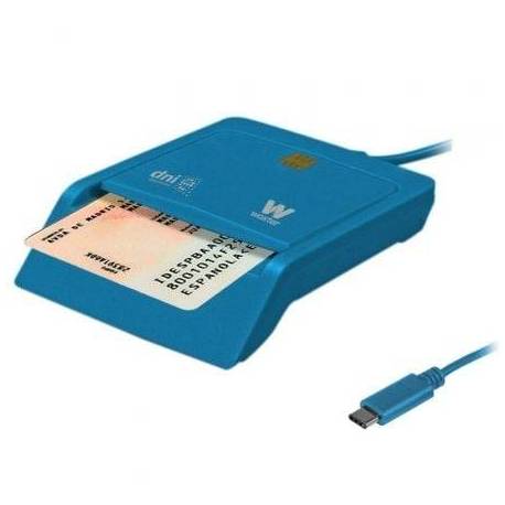 LECTOR DE DNI Y TARJETAS WOXTER PE26-197/ USB TIPO-C/ AZUL