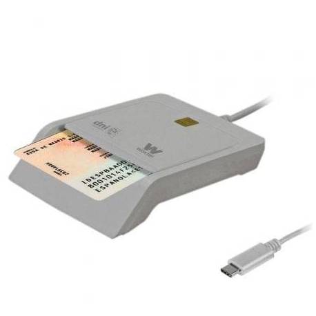 LECTOR DE DNI Y TARJETAS WOXTER PE26-198/ USB TIPO-C/ BLANCO