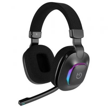 AURICULARES GAMING INALÁMBRICOS CON MICRÓFONO HIDITEC VORTEX ARGB/ JACK 3.5/ BLUETOOTH/ NEGROS