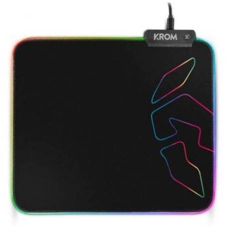 ALFOMBRILLA KROM KNOUT RGB CON ILUMINACIÓN LED/ 320 X 270 X 3 MM