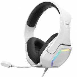 AURICULARES GAMING CON MICRÓFONO KROM KOPA 7.1/ USB 2.0/ BLANCOS