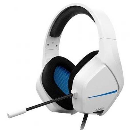 AURICULARES GAMING CON MICRÓFONO KROM KOPA MOVE/ JACK 3.5/ BLANCOS
