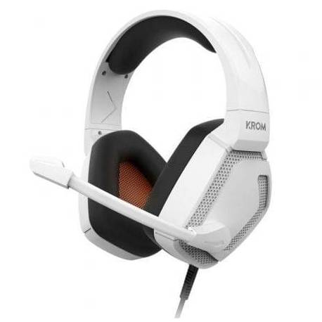 AURICULARES GAMING CON MICRÓFONO KROM KOPA PRO/ JACK 3.5/ BLANCOS