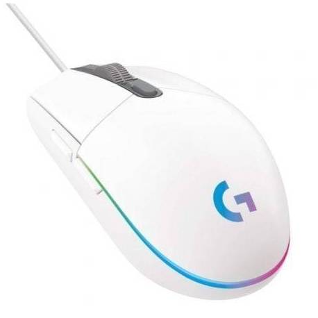 RATÓN GAMING LOGITECH G102 LIGHTSYNC/ HASTA 8000 DPI/ BLANCO