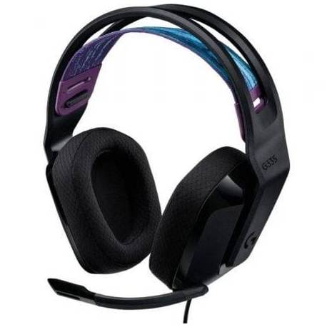 AURICULARES GAMING CON MICRÓFONO LOGITECH G335/ JACK 3.5/ NEGROS