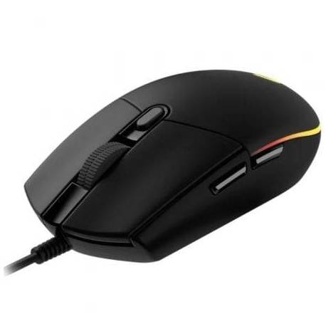 RATÓN GAMING LOGITECH G102 LIGHTSYNC/ HASTA 8000 DPI/ NEGRO