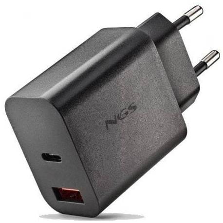 CARGADOR DE PARED GAN NGS ERA 30W/ 1XUSB TIPO-C/ 1XUSB/ 30W