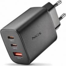 CARGADOR DE PARED GAN NGS ERA 65W/ 2XUSB TIPO-C/ 1XUSB/ 65W