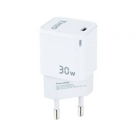 CARGADOR DE PARED GAN TOOQ TQWC-GANPD30WT/ 1XUSB TIPO-C/ 30W