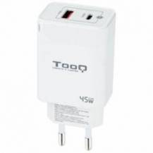 CARGADOR DE PARED GAN TOOQ TQWC-GANQCPD45WT/ 1XUSB TIPO-C/ 1XUSB/ 45W