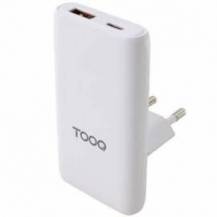 CARGADOR DE PARED UNIVERSAL GAN PARA VIAJE TOOQ TQWC-GANSL65W1A1C/ 1XUSB TIPO-C/ 1XUSB/ 65W