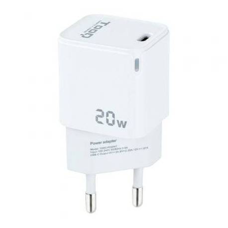 CARGADOR DE PARED TOOQ TQWC-PD20WT/ 1XUSB TIPO-C/ 20W/ BLANCO